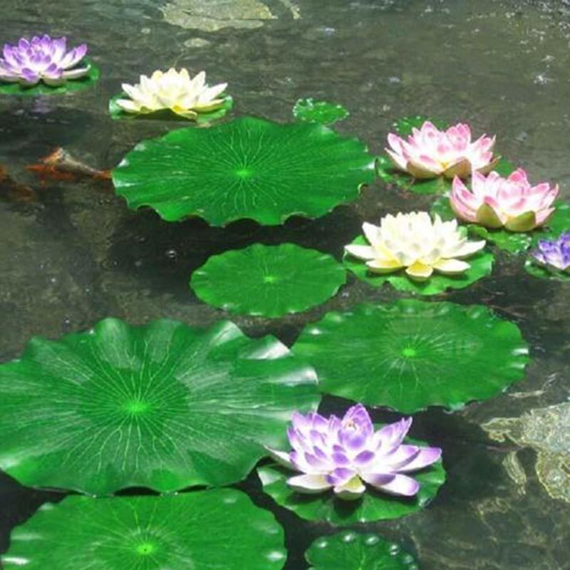 Ocean Aquarium - Foglie di Loto Artificiali Senza Fiori