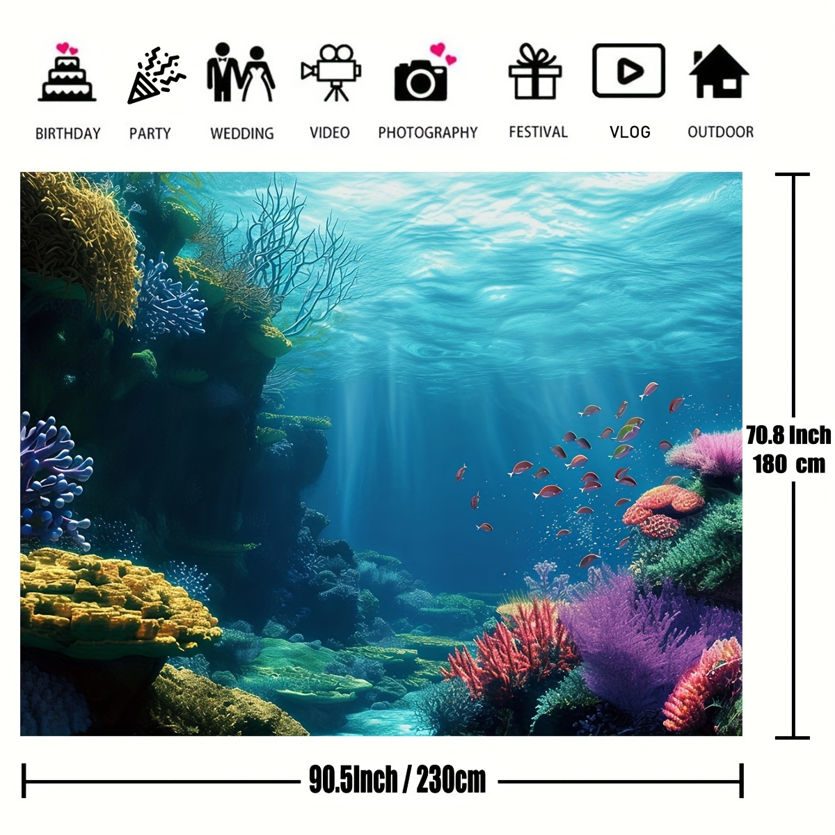 1 pezzo di arazzo piatto 2D co - Reef Aquarium recensione e prezzo