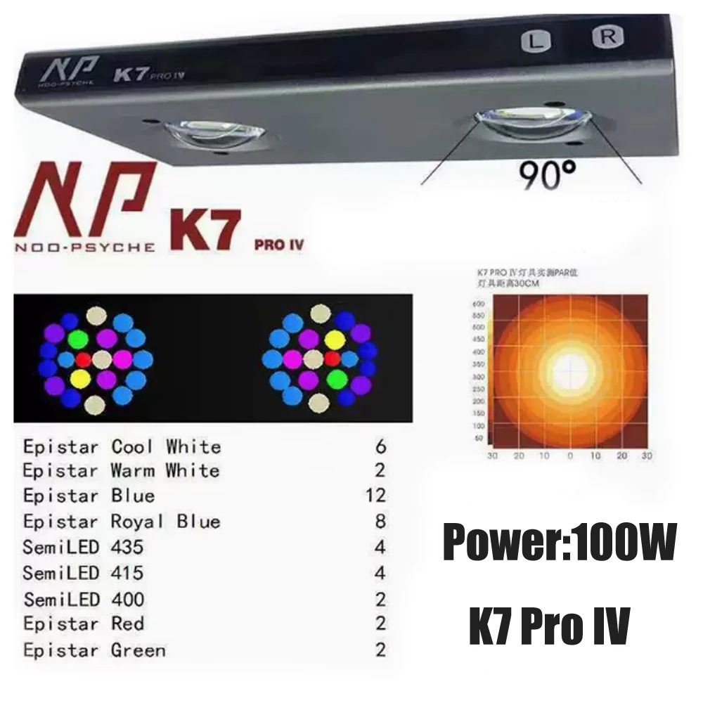 Noopsyche NP K7Pro IV 100W App - Reef Lighting recensione e prezzo